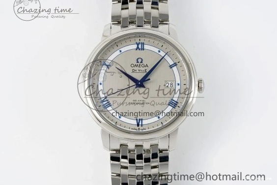 0506 FlexibleFit De Ville SS TWF 1:1 Best Edition Gray Dial Blue Markers on SS Bracelet MIYOTA 7843